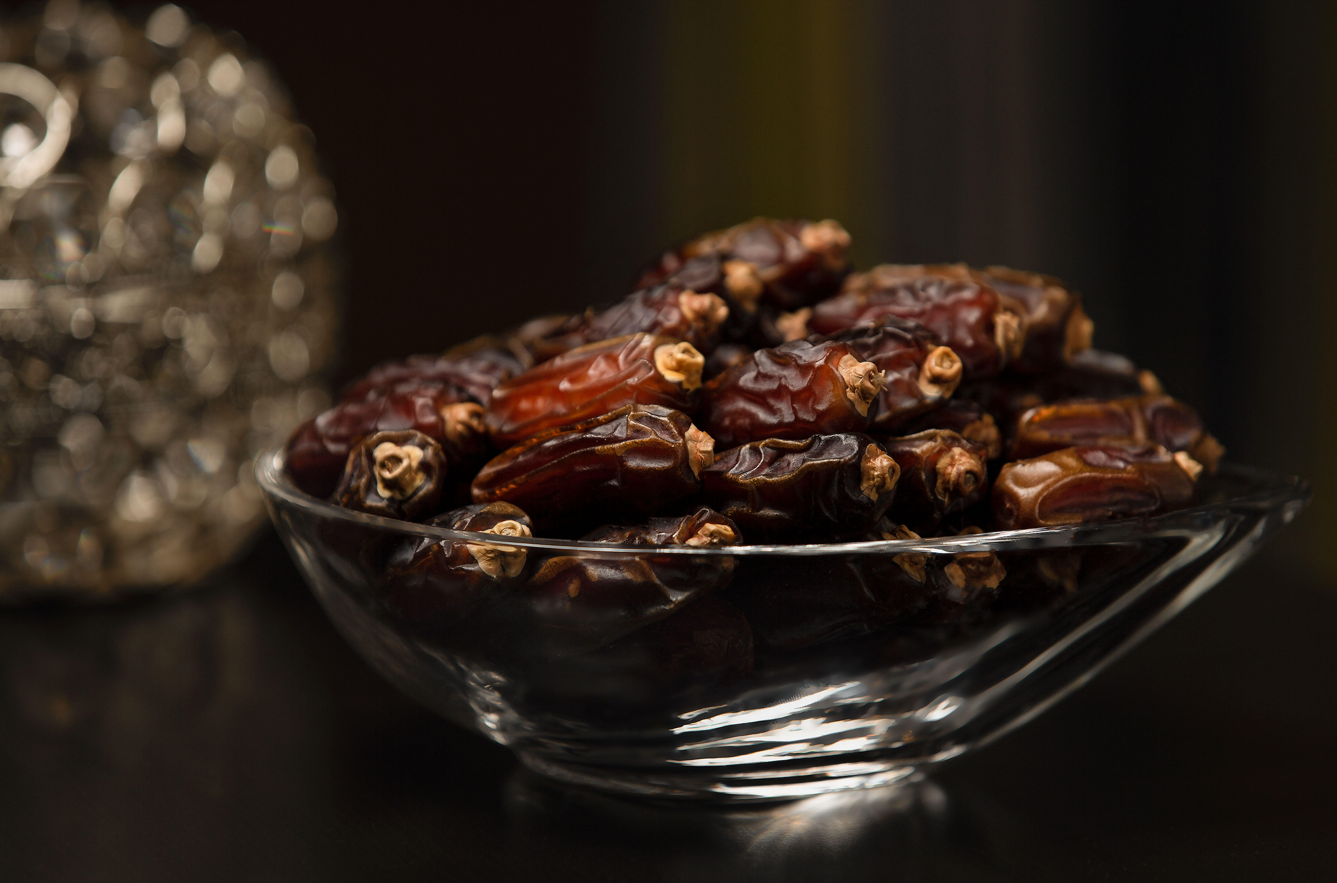 Dates with a rich caramel color and a sweet, succulent flavor.