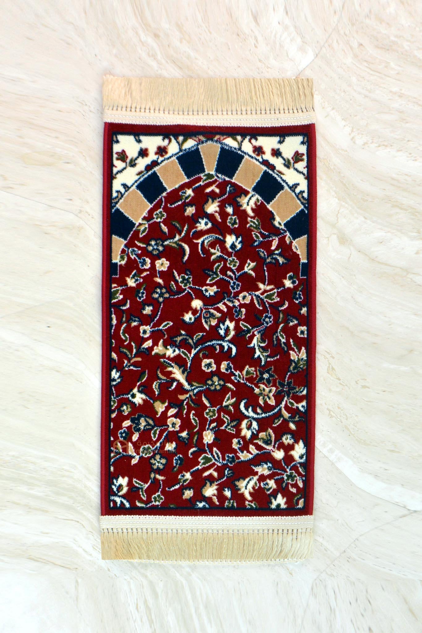 Buy Prayer Mat Online Al Rawda Kids - Red Color 4mm thick | Almukarramah.com