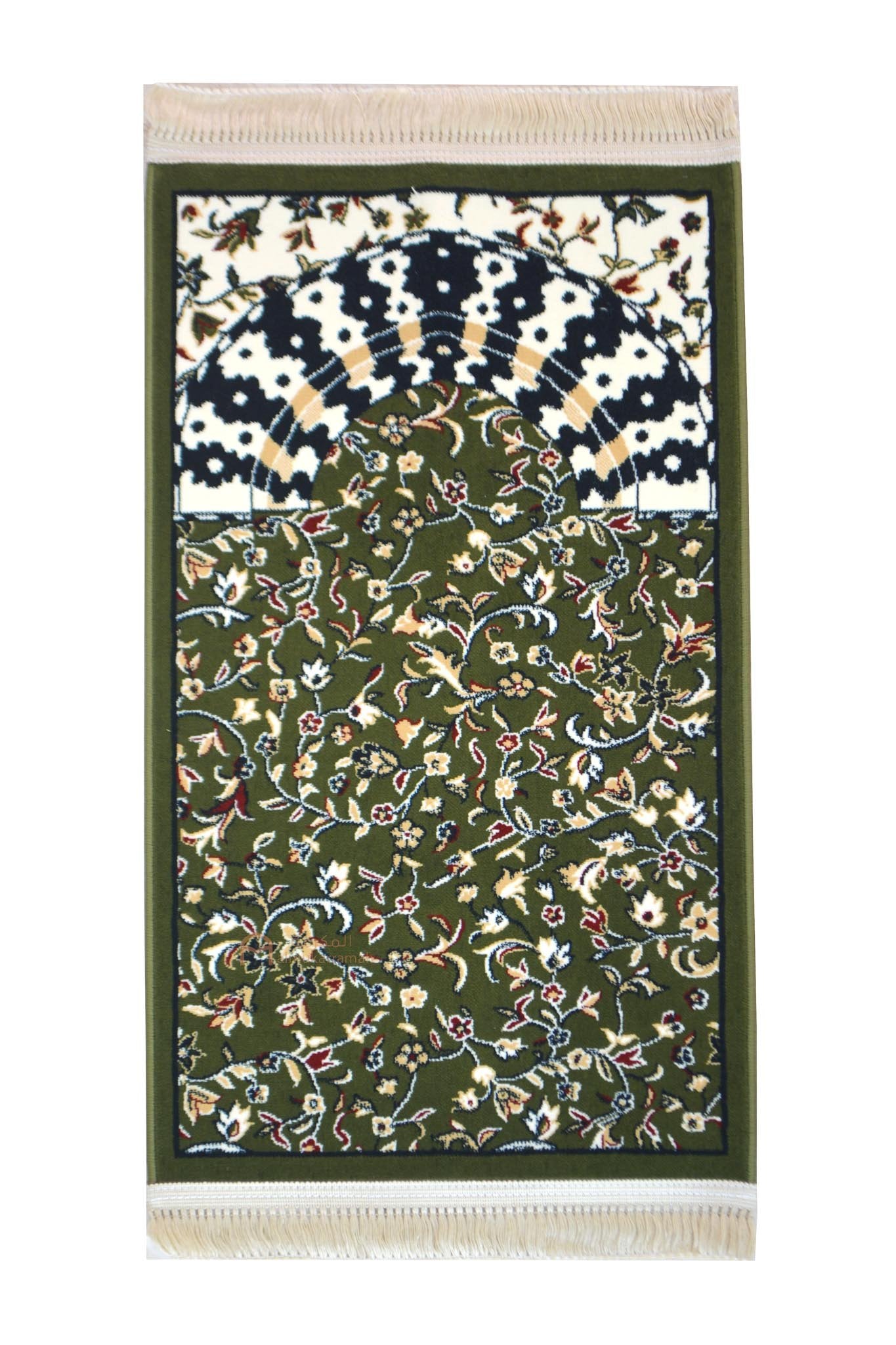Buy Prayer Mat Online Al Rawda patterns prayer mat for Kids - Green color Medium Size | Almukarramah.com
