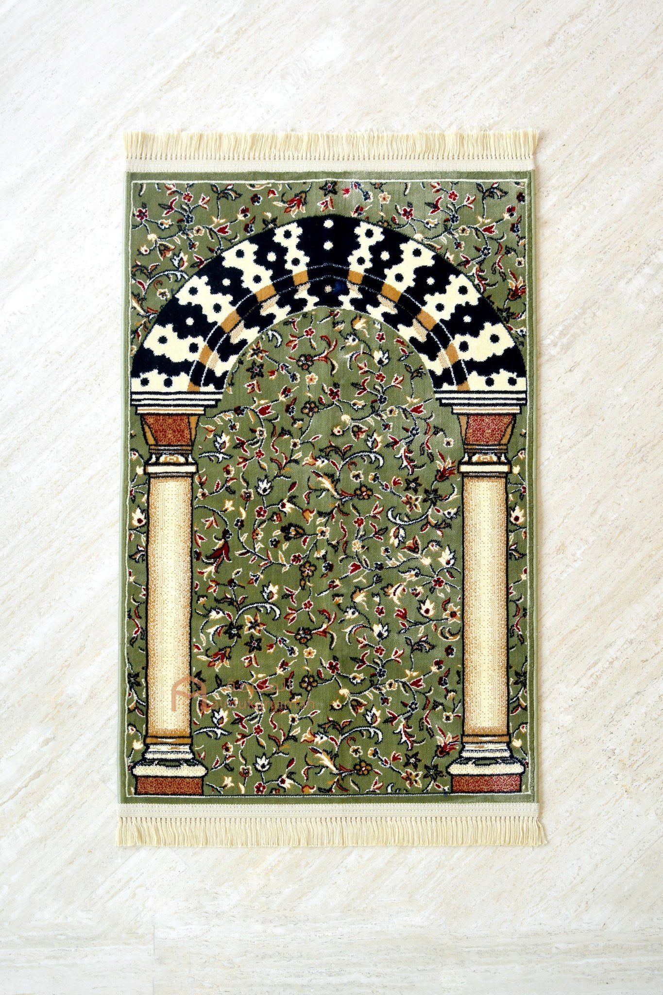 Al-rawdah patterns Mehrab soft prayer mat - www.almukarramah.com