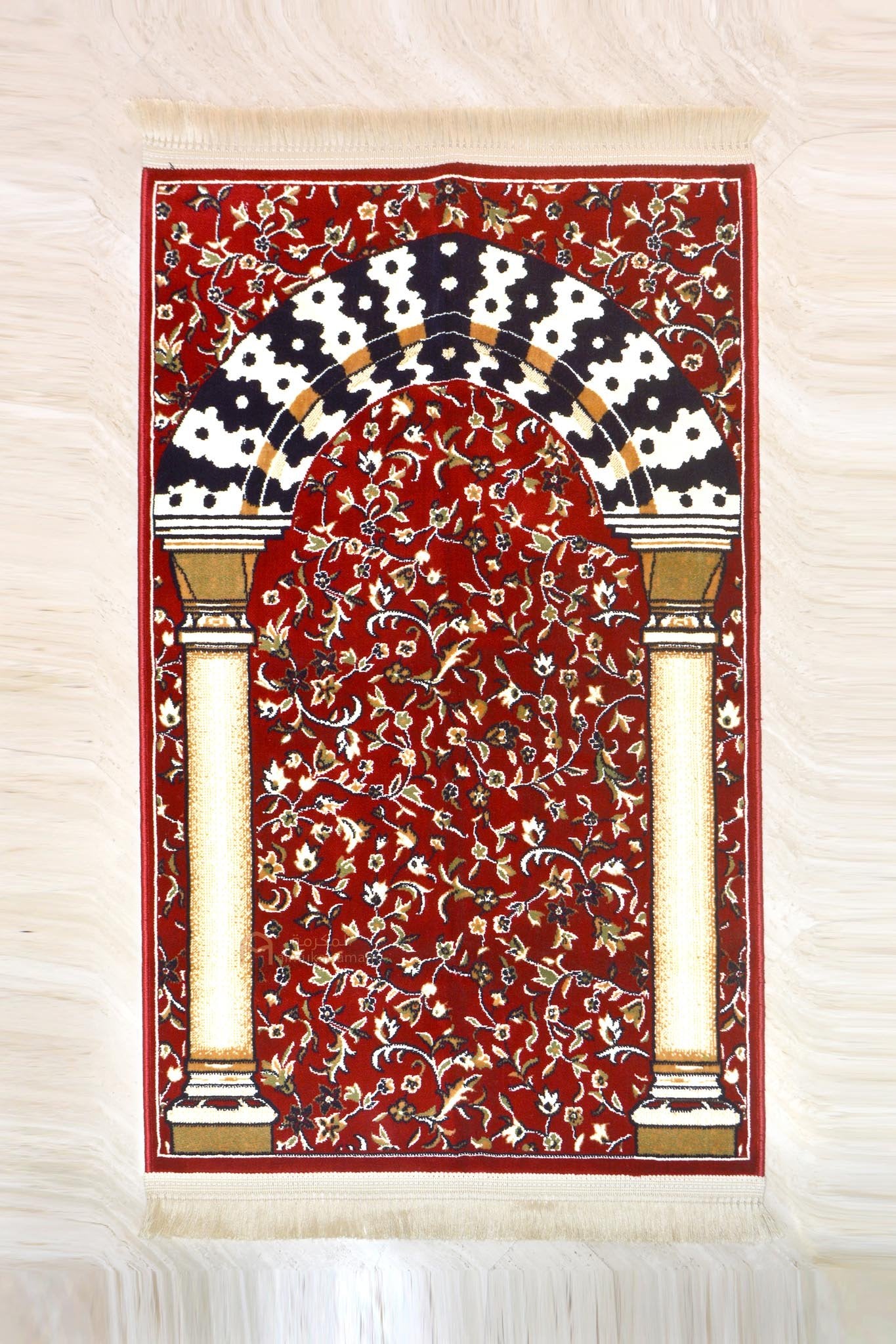Al-rawdah patterns Mehrab soft prayer mat - www.almukarramah.com