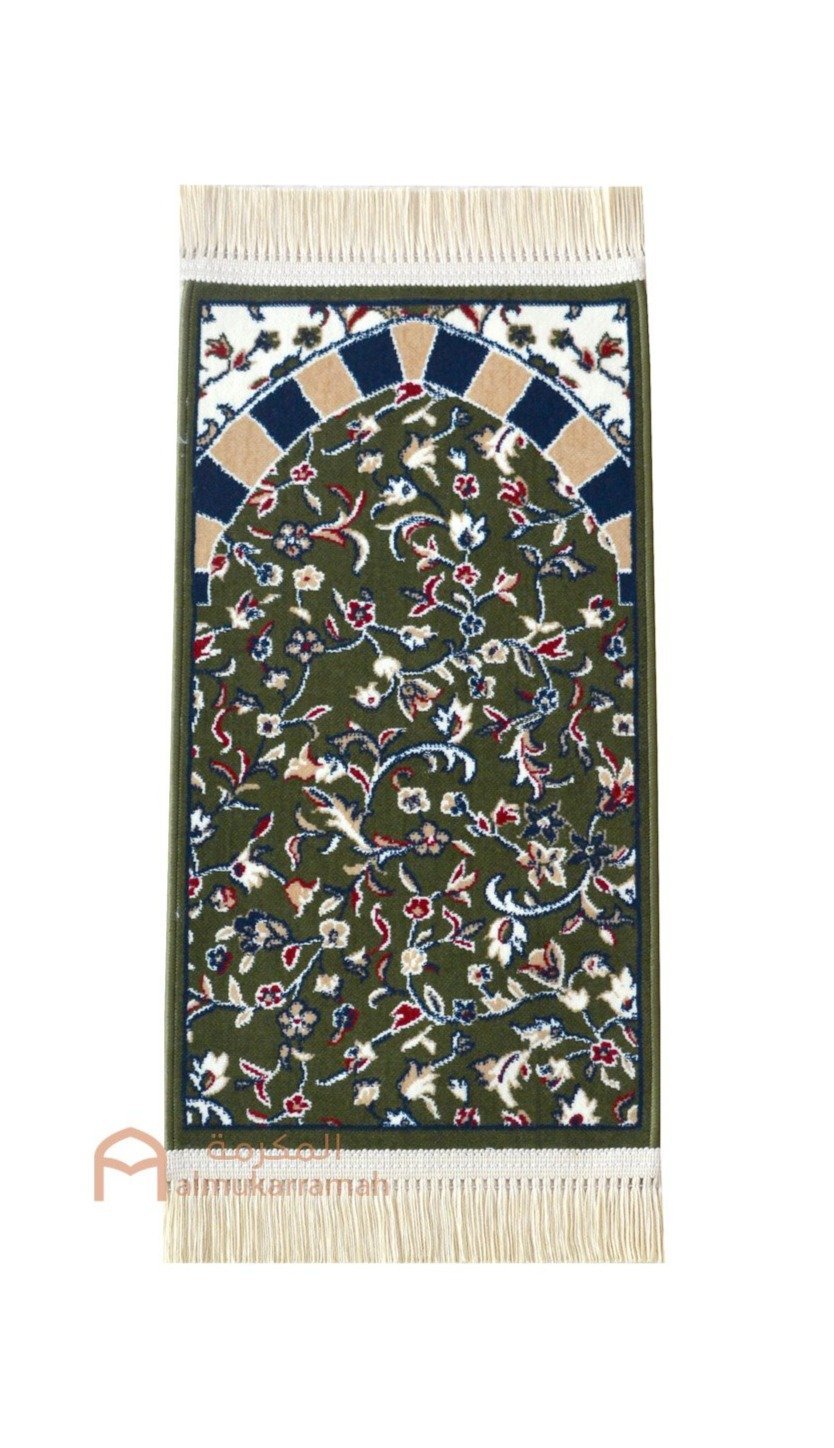 Kids prayer mat Al rawda Green Color - www.almukarramah.com