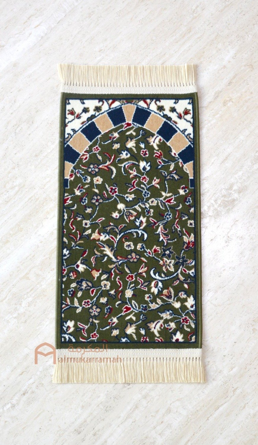 Kids prayer mat Al rawda Green Color - www.almukarramah.com