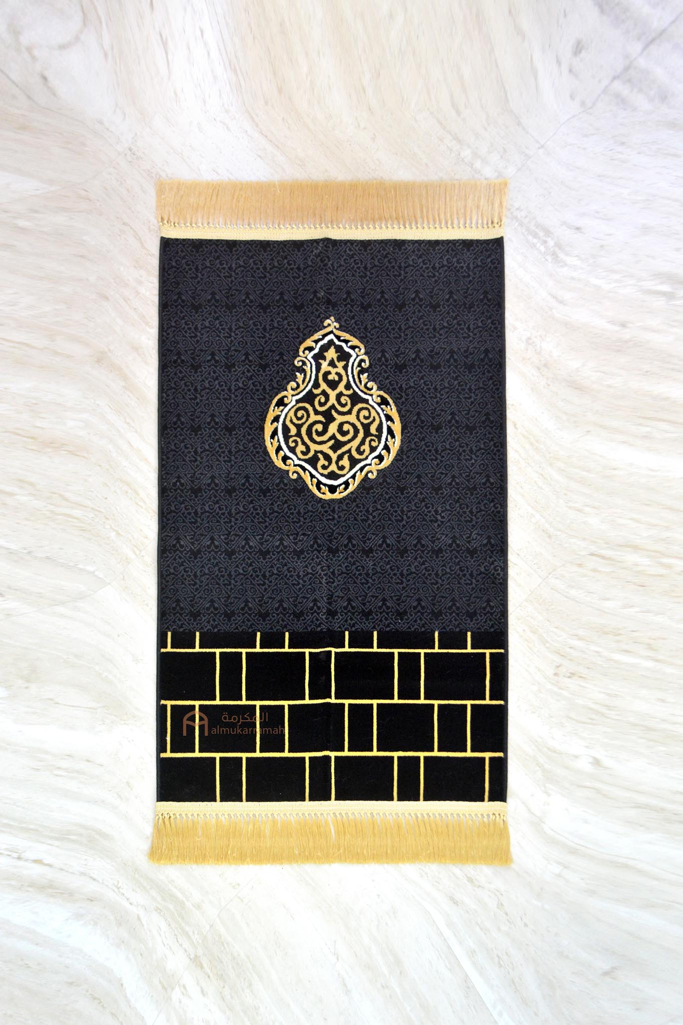 Kiswa Al Kaaba Prayer Mat with bricks - www.almukarramah.com