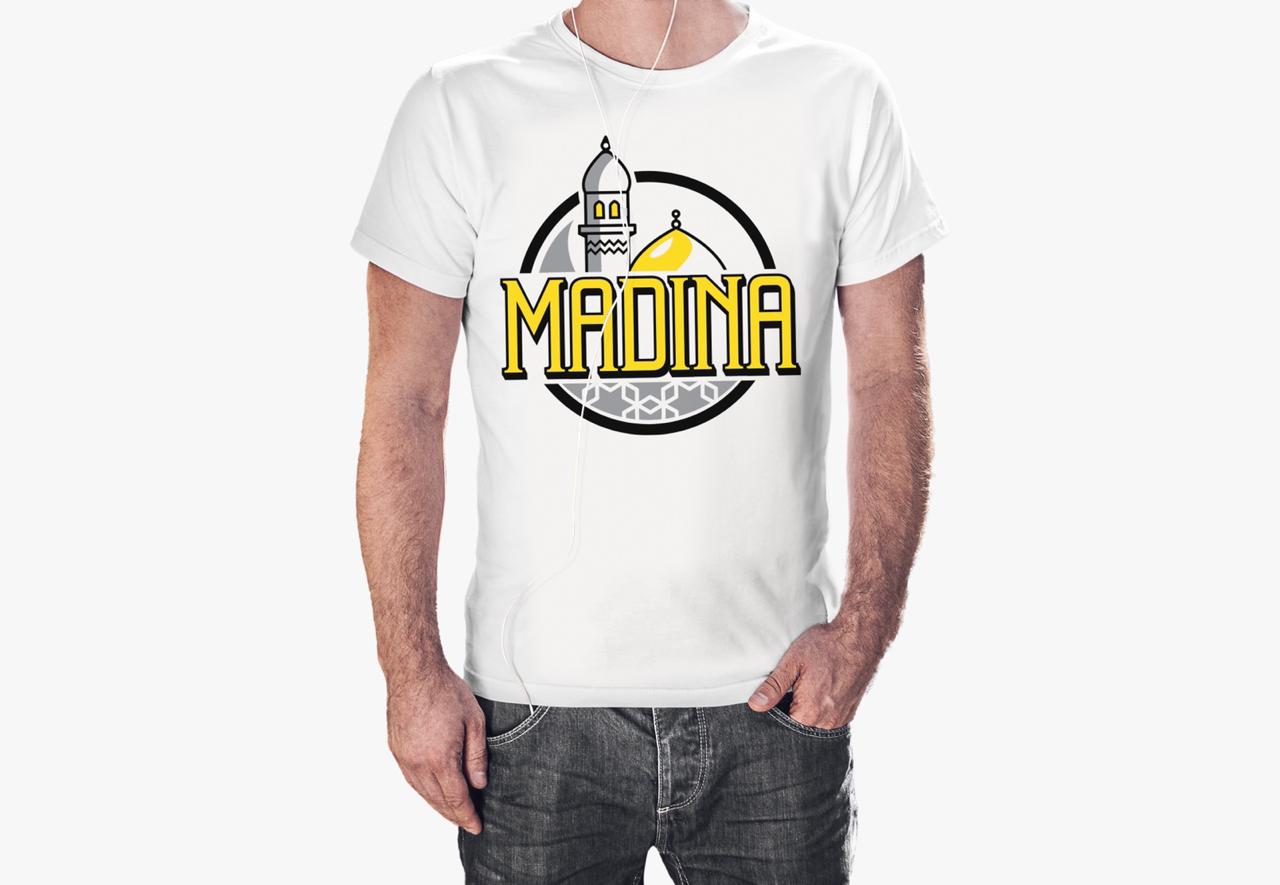 Luxurious cotton T- Shirt Madina White color - www.almukarramah.com