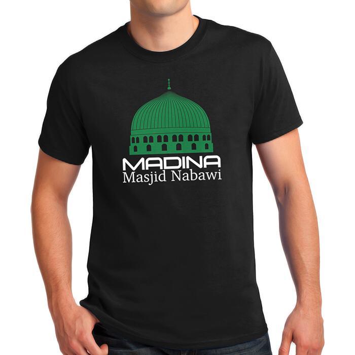 Luxurious cotton T- Shirtn Gubba green dome black color - www.almukarramah.com