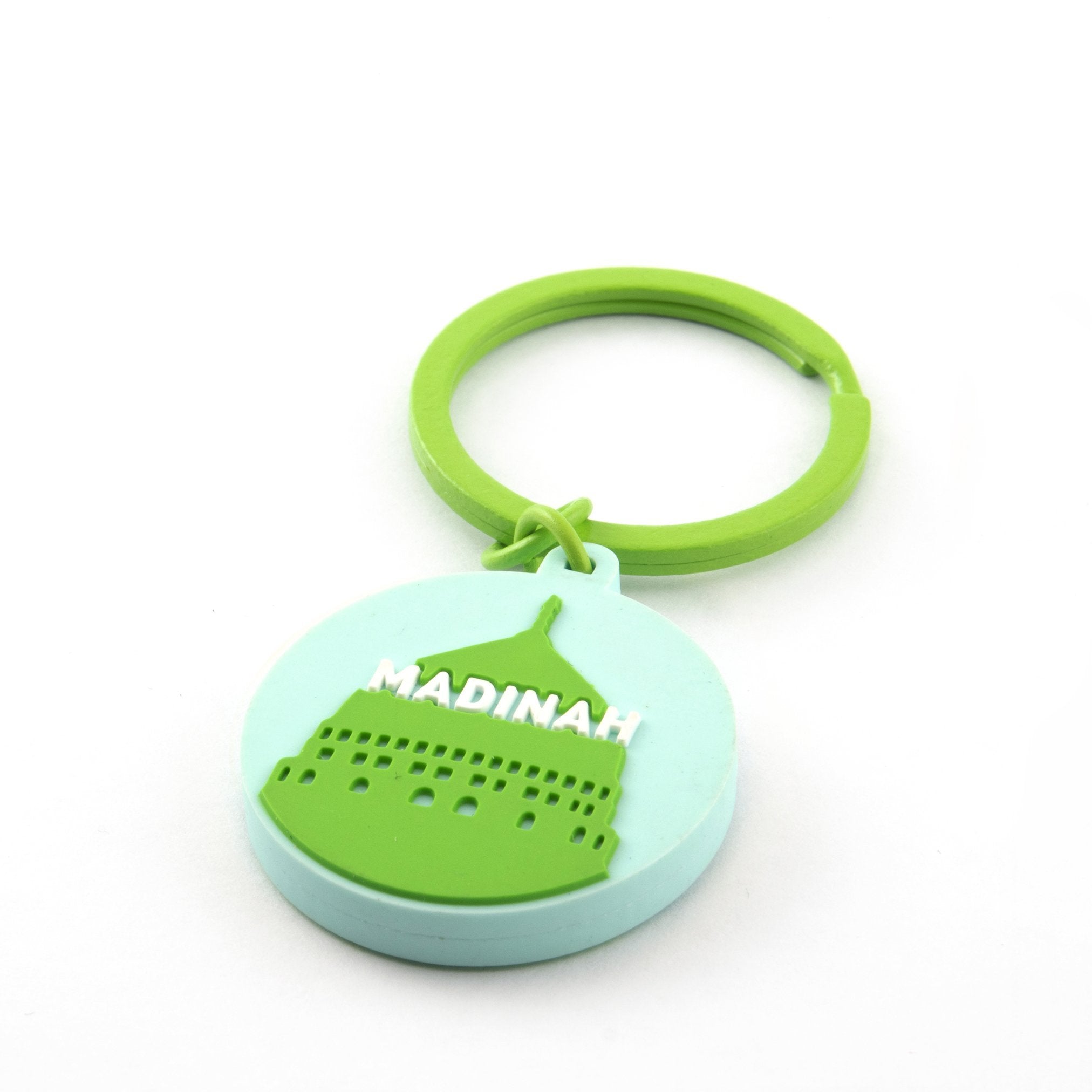Madina Green Qubbah Rubbar Keychain - www.almukarramah.com