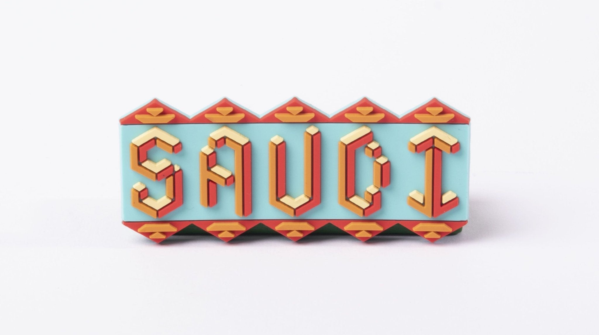 Magnet "Saudi" - Orange color - www.almukarramah.com