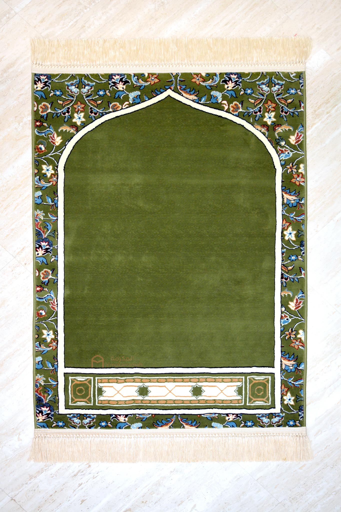 Buy Makkah imam prayer mat - green color XL size 8mm thickness - www.almukarramah.com