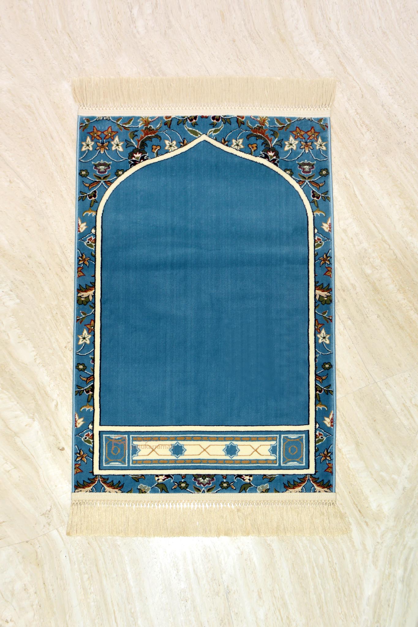 Buy Makkah imam prayer rug - Light Blue color - www.almukarramah.com