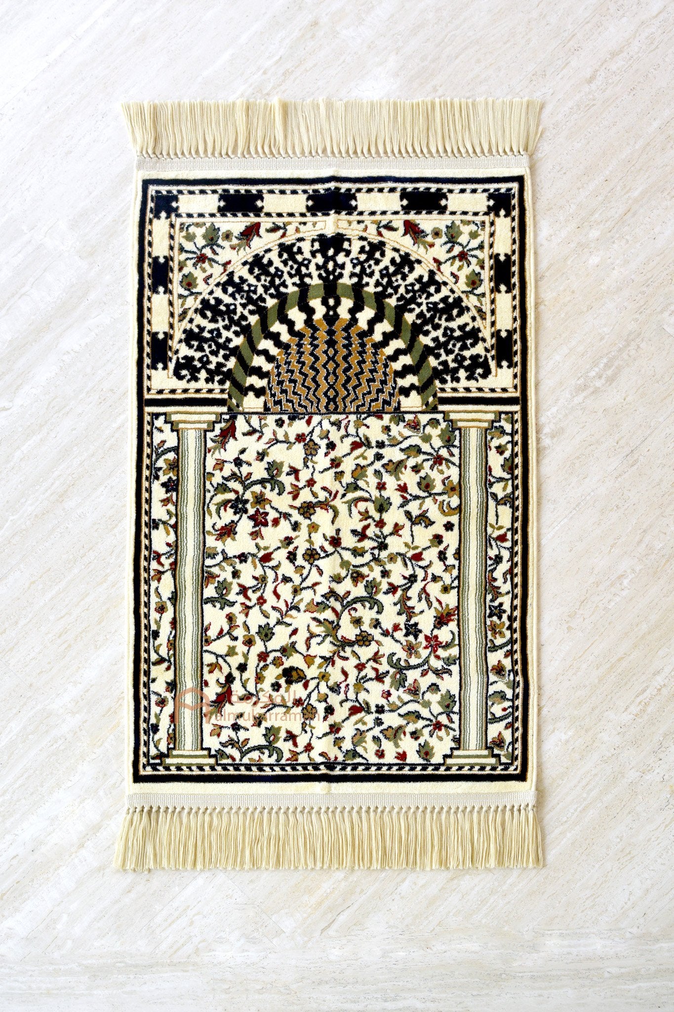 Mehrab Al Haram Carpet Beige Color - www.almukarramah.com