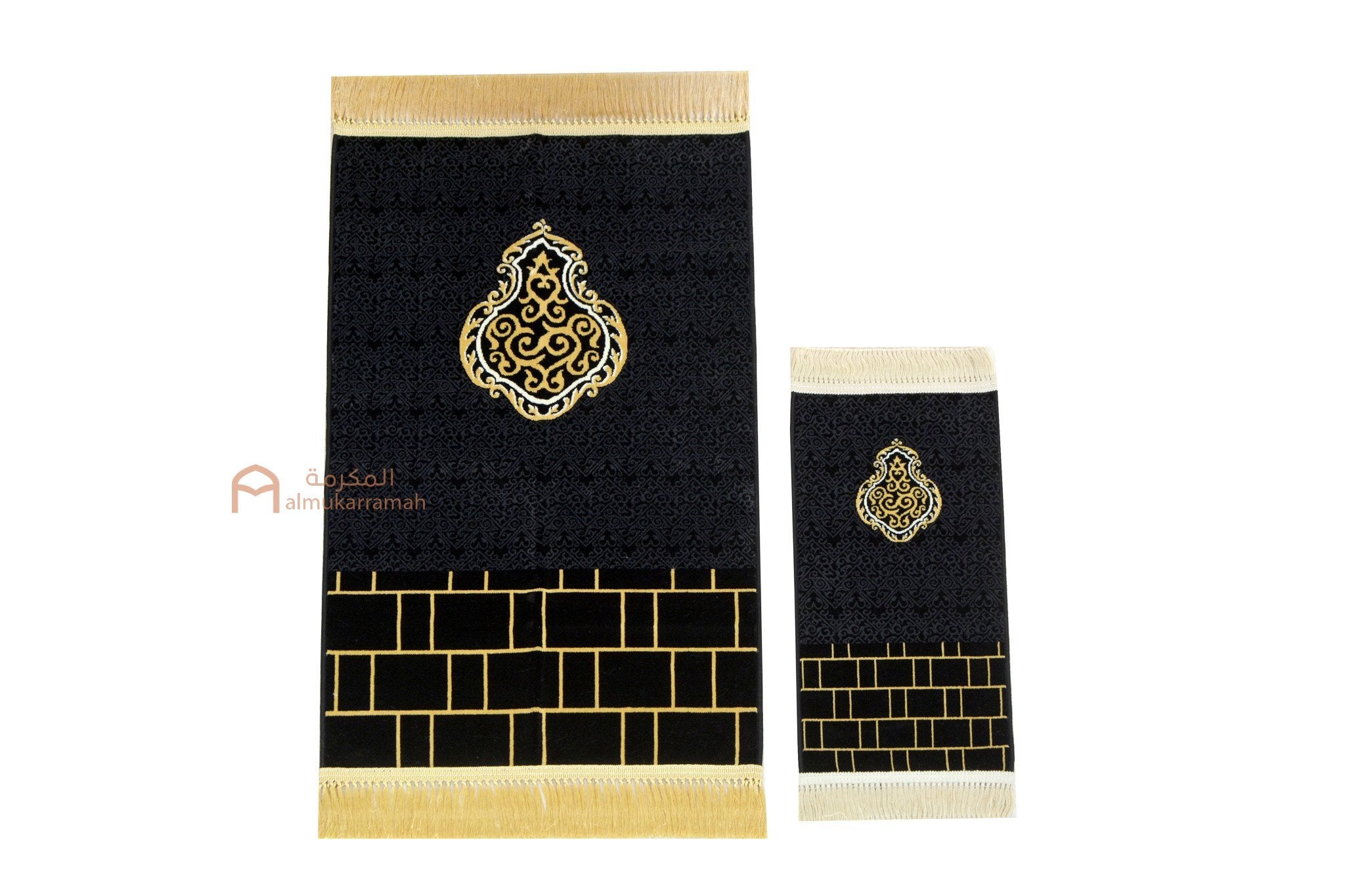 Set of 2 Kiswah Al Kaaba Wall Prayer Mats - www.almukarramah.com