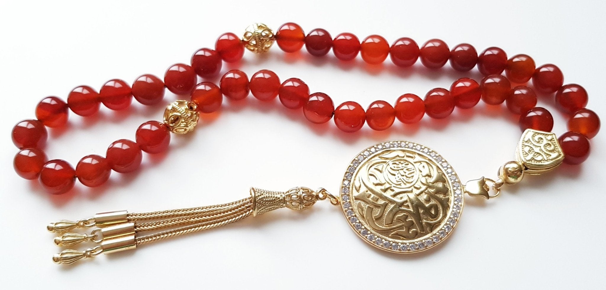 Taiba brown agate Prayer beads - www.almukarramah.com