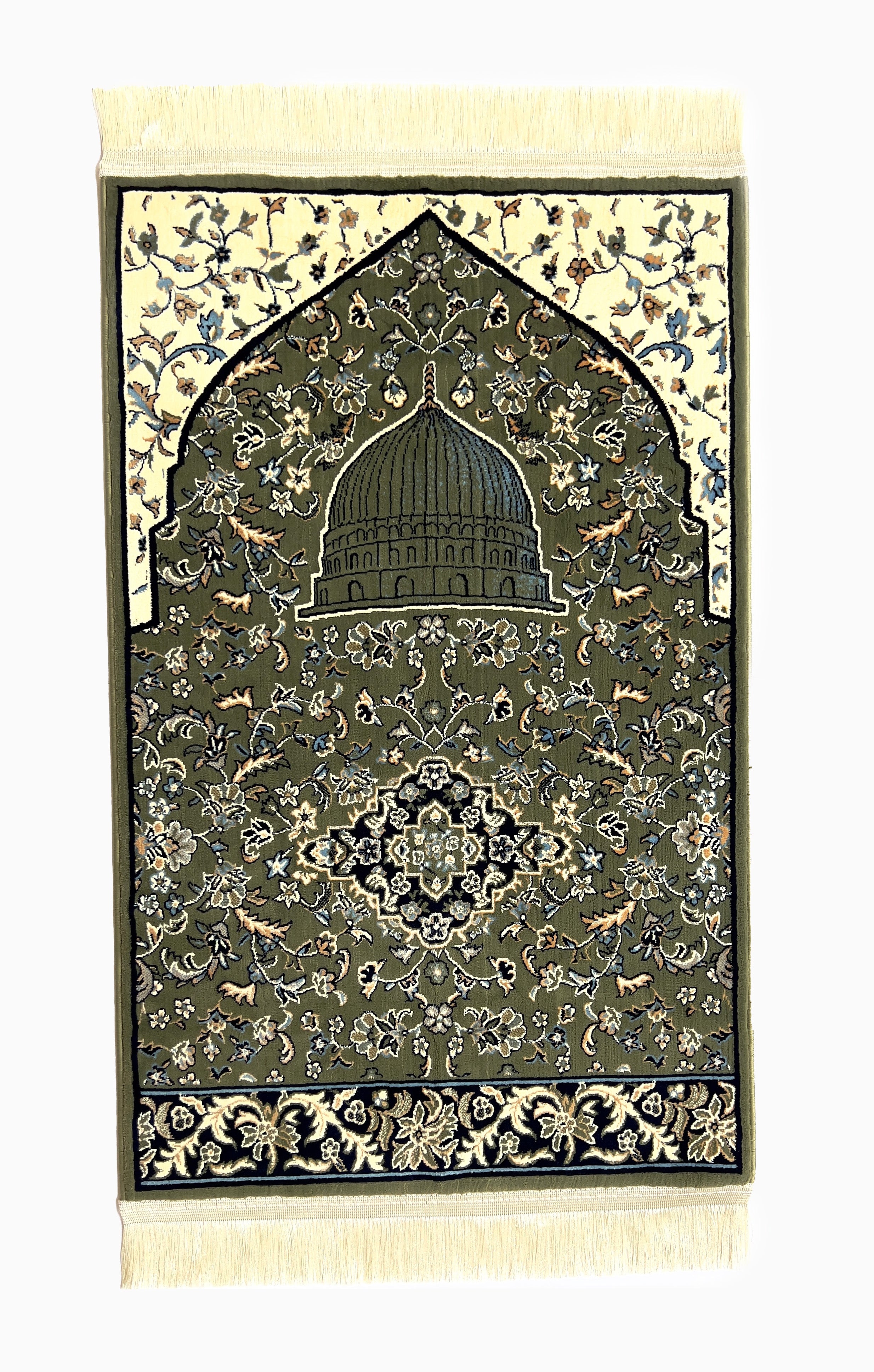 Buy Green Dome prayer mat - green color - www.almukarramah.com