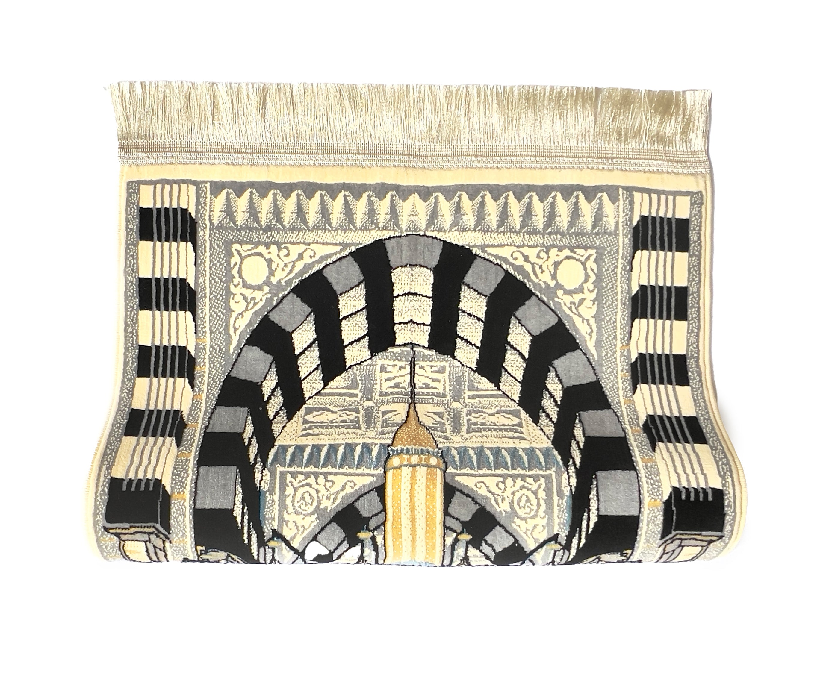 Buy Masjid Nabawi Arches prayer mat - Beige color - www.almukarramah.com