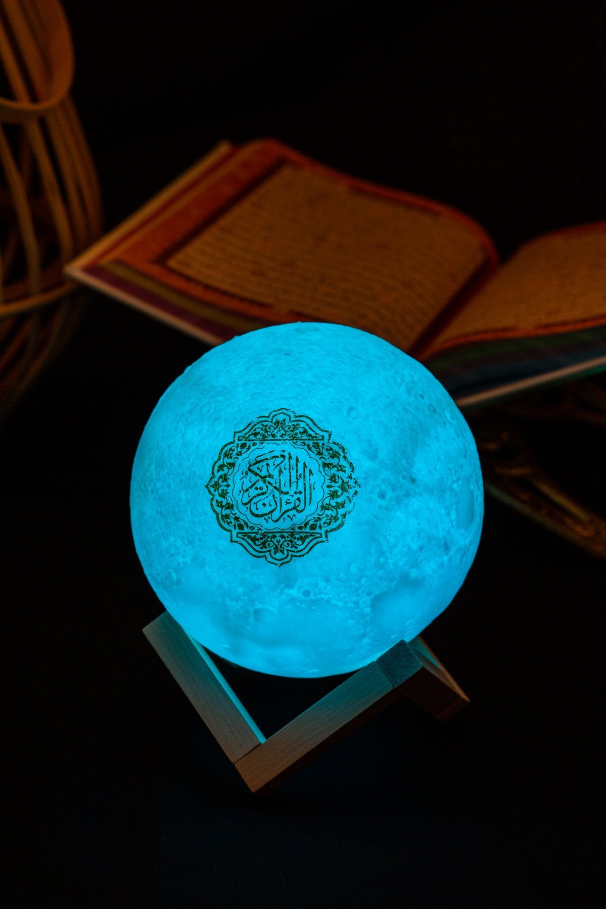 Moon Quran Speaker light blue color  | ww.almukarramah.com