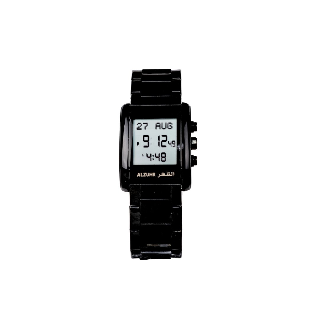 Azan Watch Al Duhur Black - www.almukarramah.com buy now