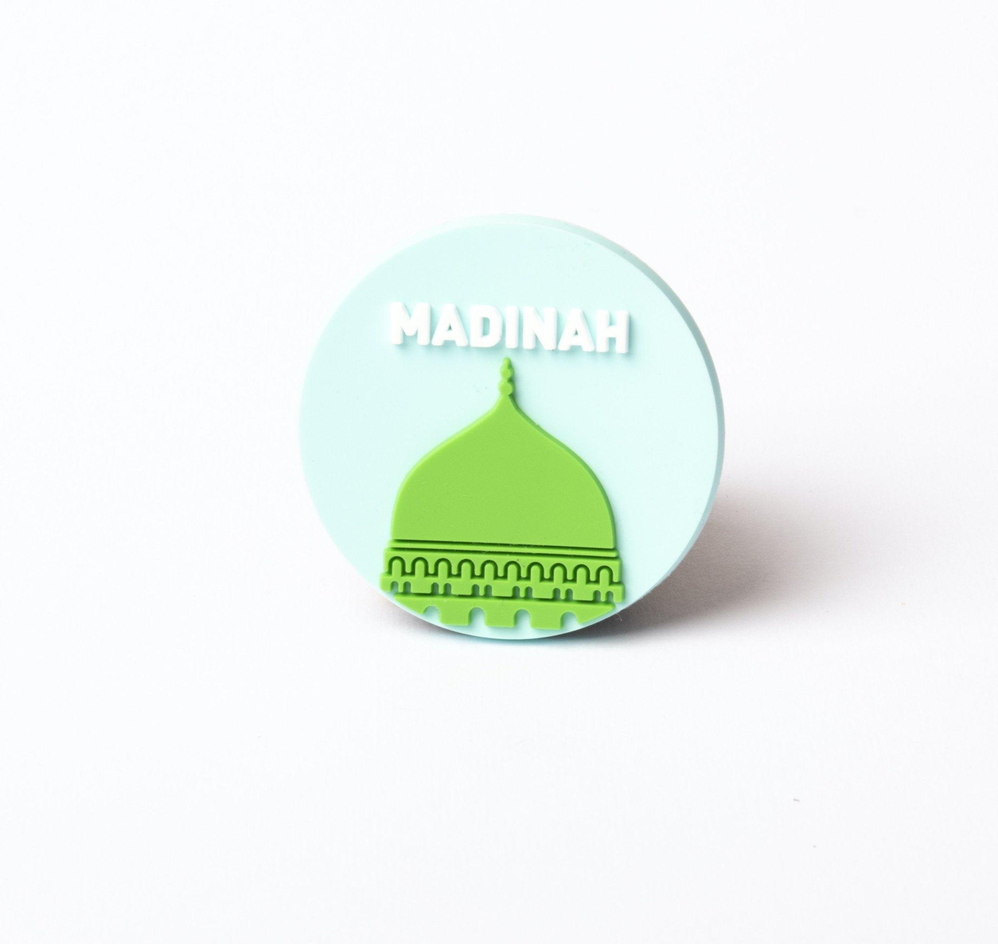 Almadina Almunawwara dome Rubber Magnet - Blue - www.almukarramah.com