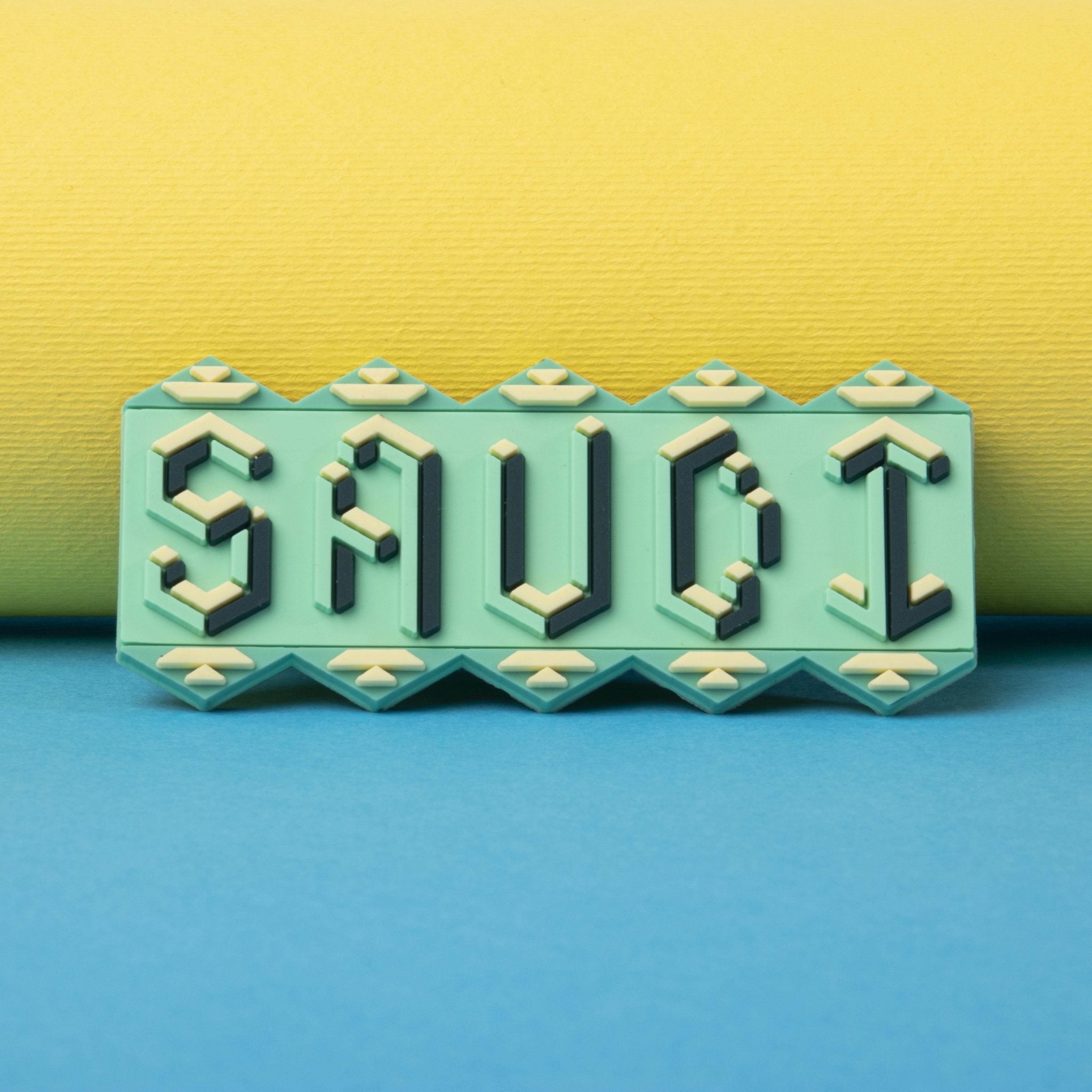 Fridge Magnet "Saudi" - Green color - www.almukarramah.com