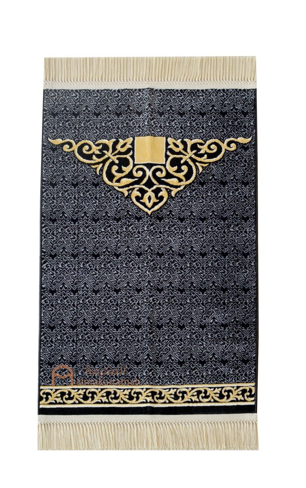 Buy Luxurious Prayer Mat Kiswa Al Kaaba Mizab - Black and gold | ALmukarramah.com