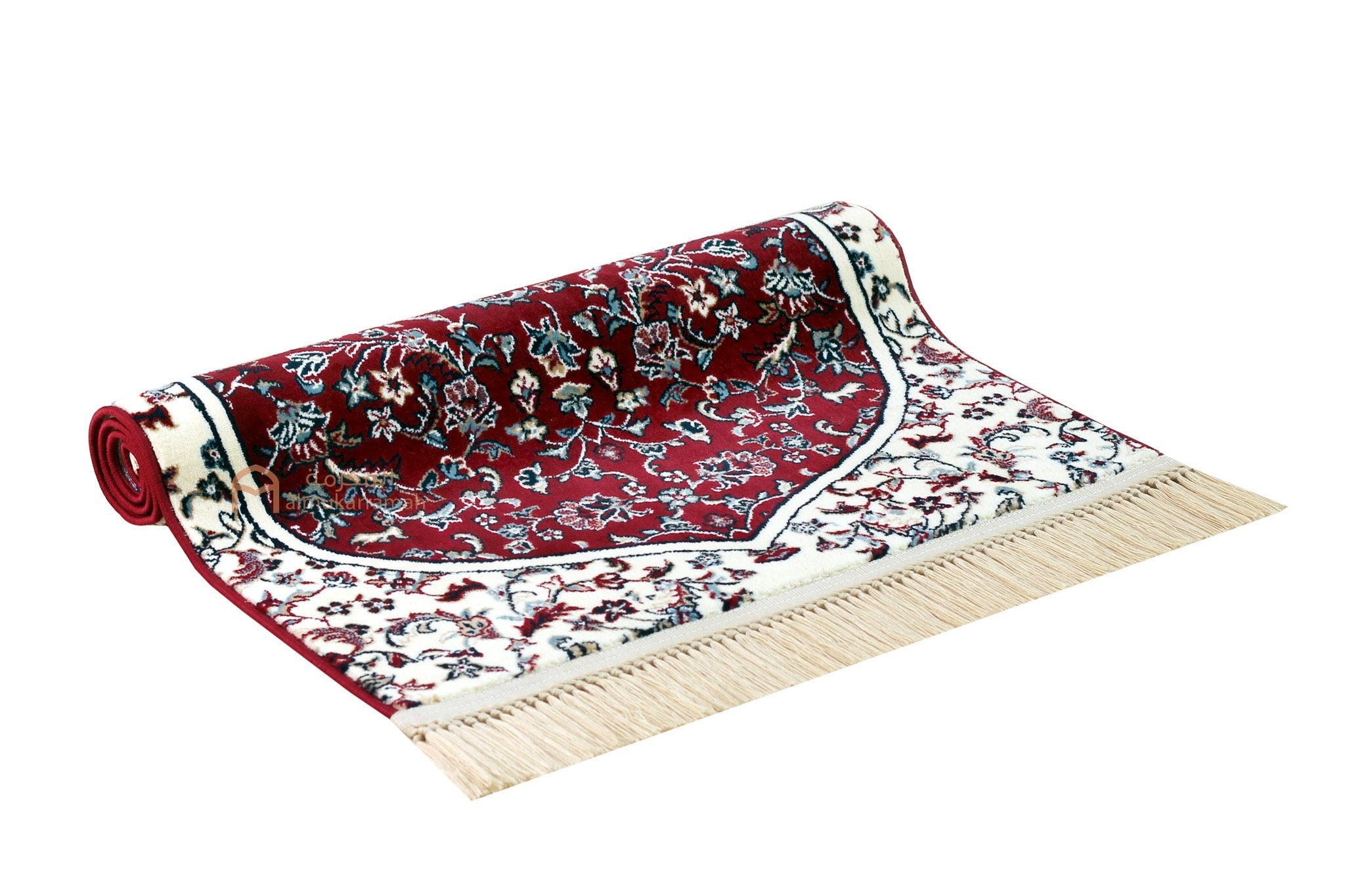 Buy Luxurious quality Haramain Prayer Mat -Red and beige color - www.almukarramah.com