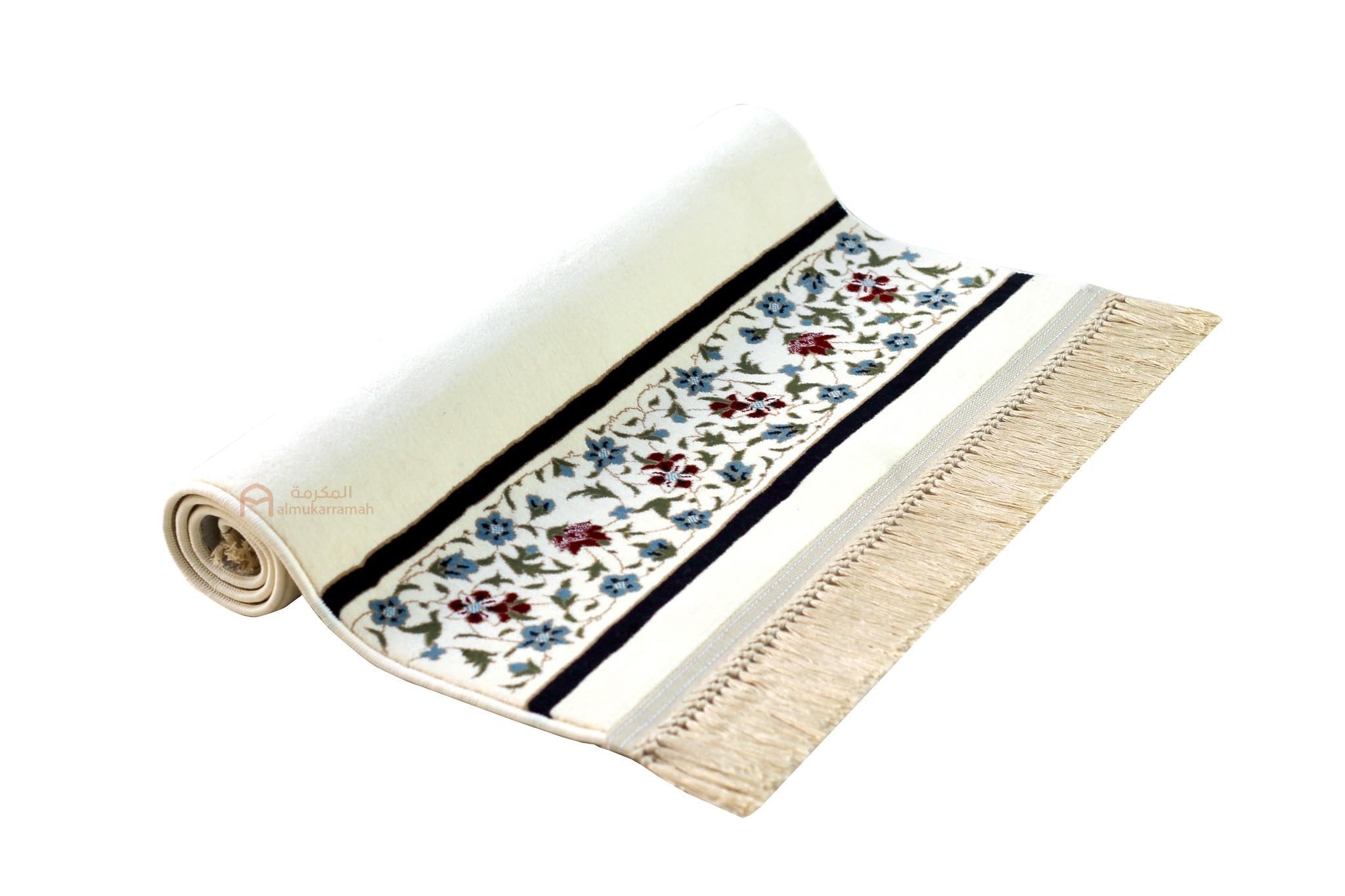 Luxurious quality Islamic Pattern Prayer Mat - Beige - www.almukarramah.com