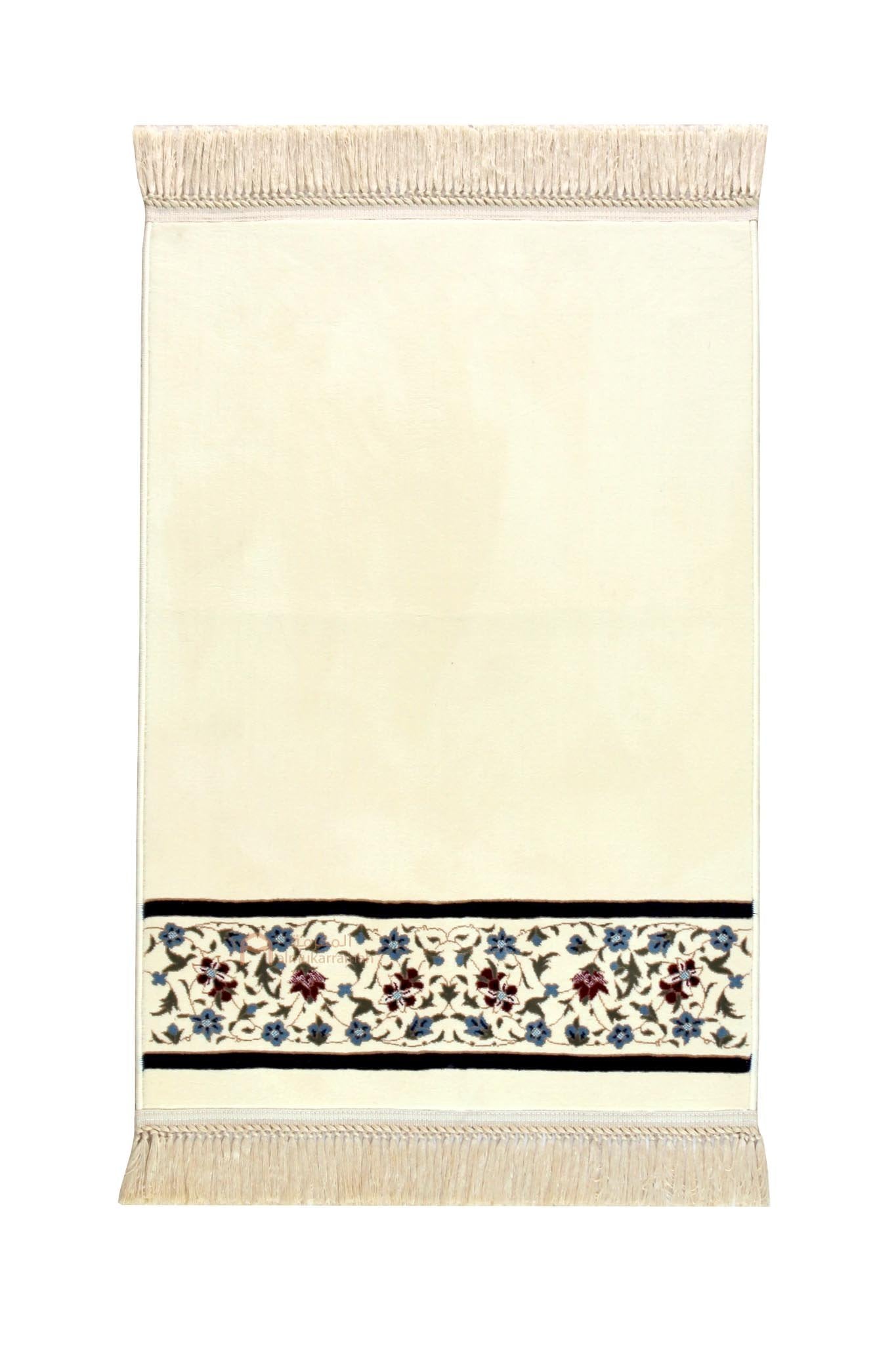 Luxurious quality Islamic Pattern Prayer Mat - Beige - www.almukarramah.com