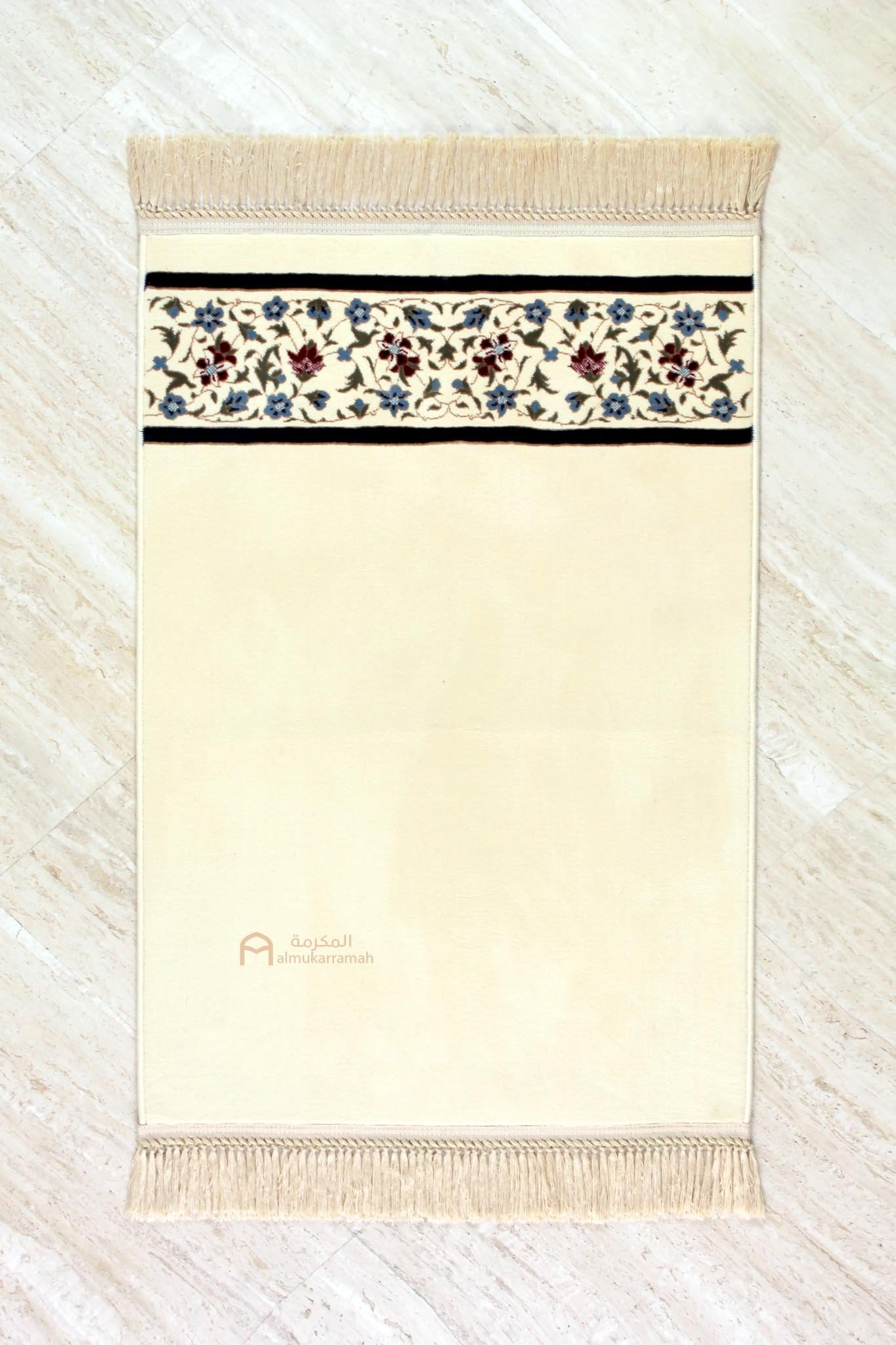 Luxurious quality Islamic Pattern Prayer Mat - Beige - www.almukarramah.com