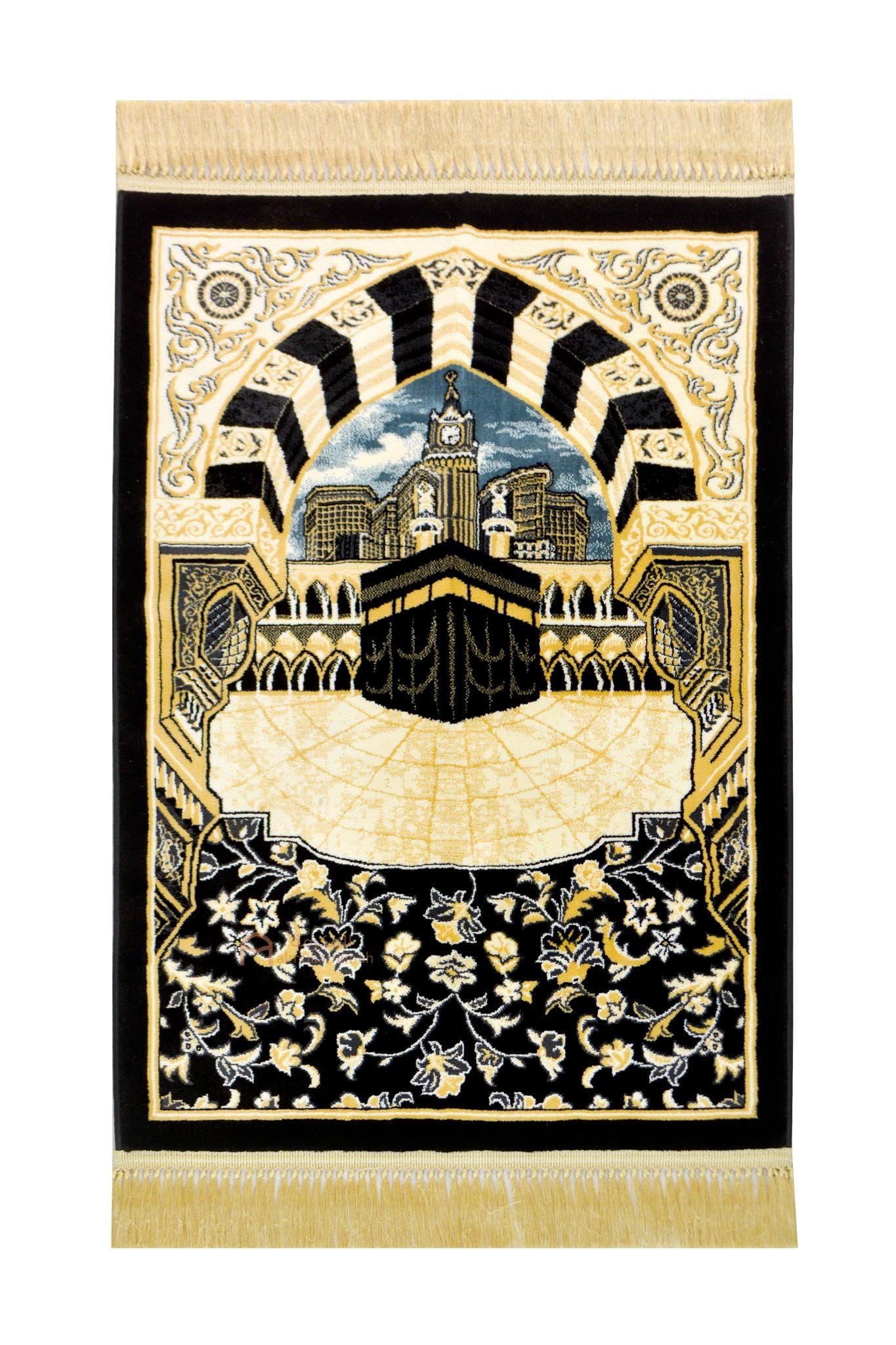 Luxurious quality Makkah prayer mat - www.almukarramah.com