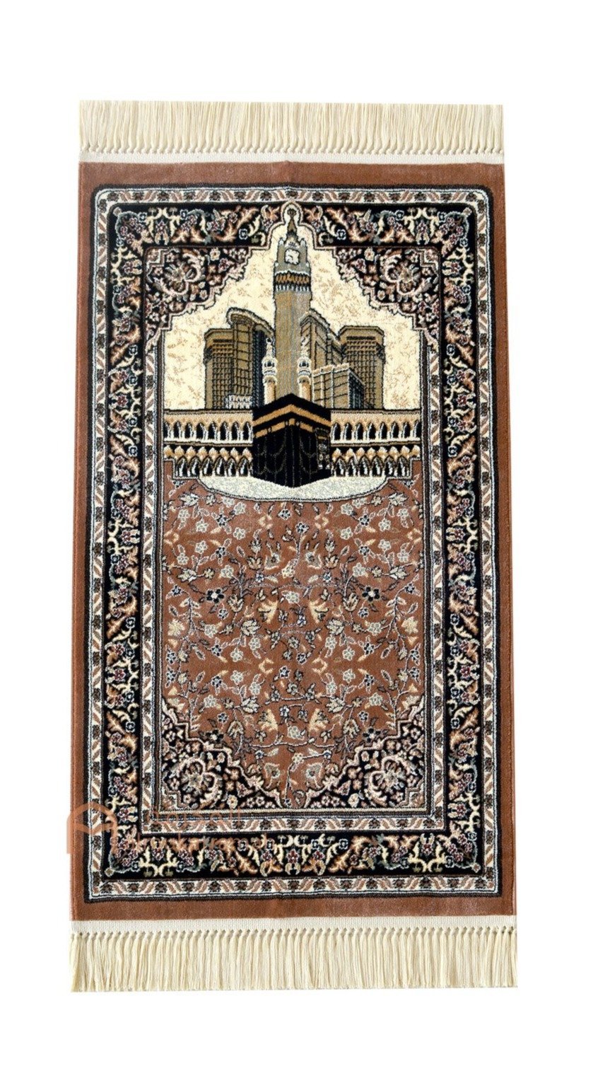 Premium Makkah Clock Tower prayer mat - www.almukarramah.com