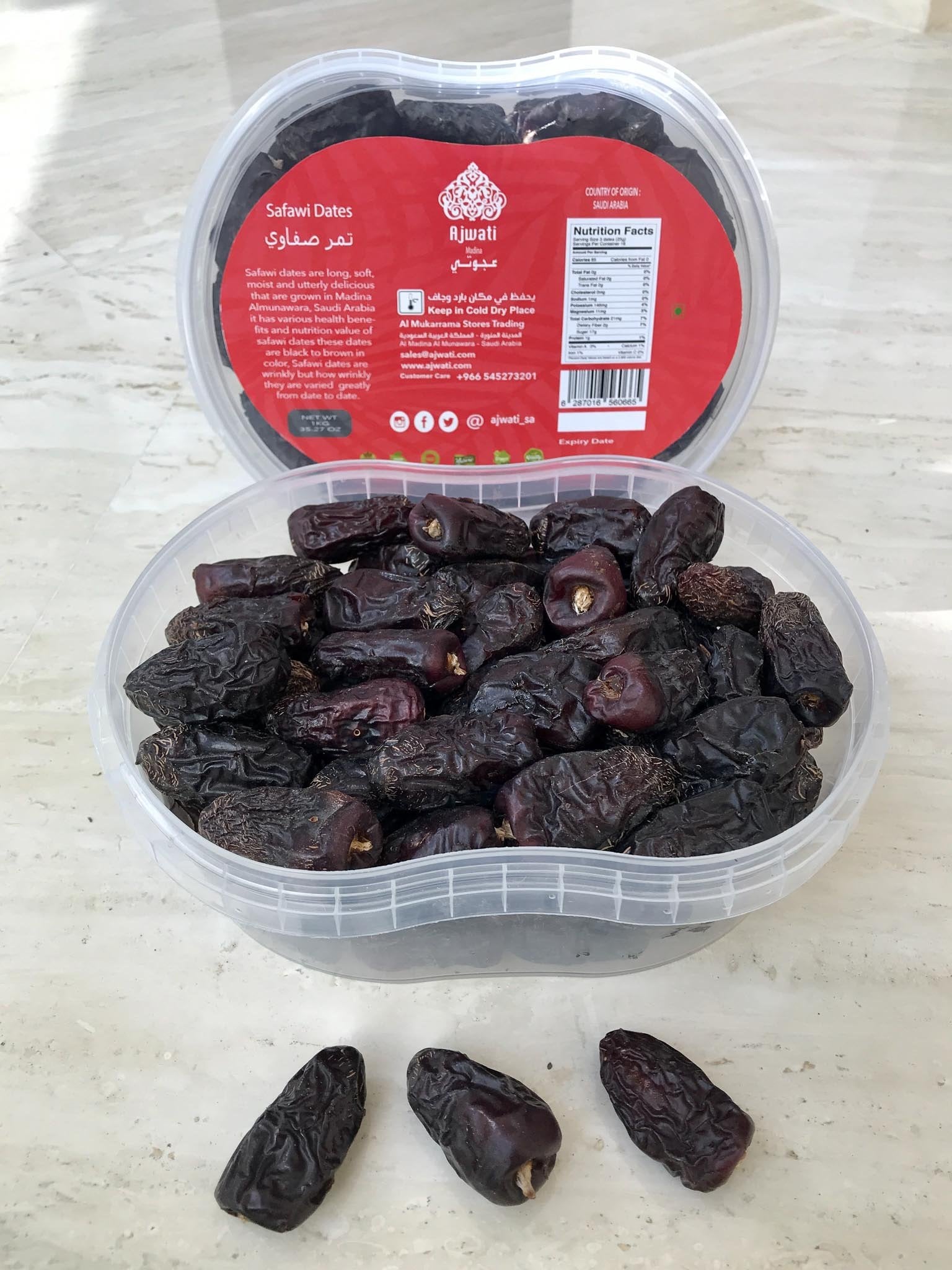 Premium Quality Safawi Dates - Organic - www.almukarramah.com