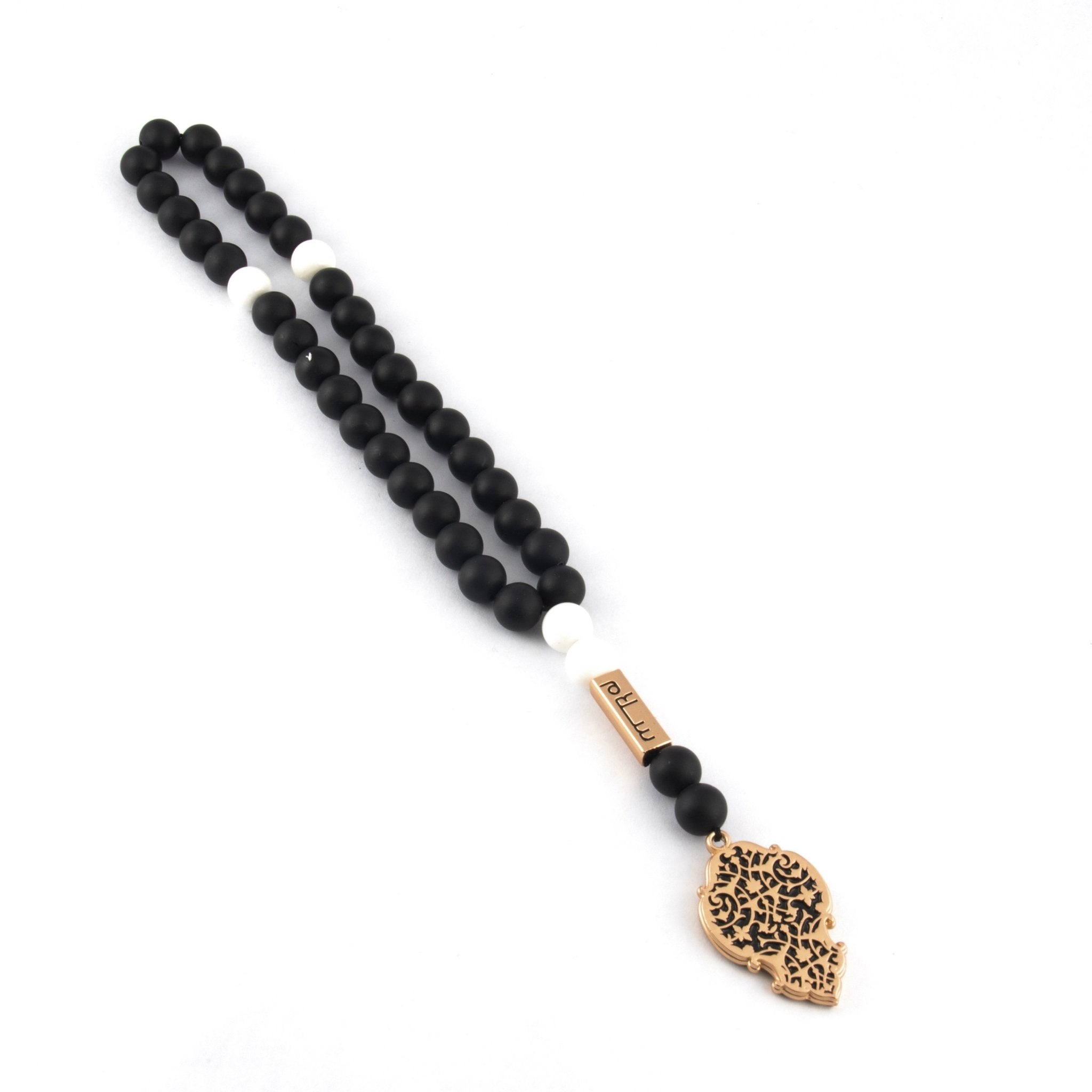 Qandeel Kaa'ba Prayer Beads Black 33 beads - www.almukarramah.com