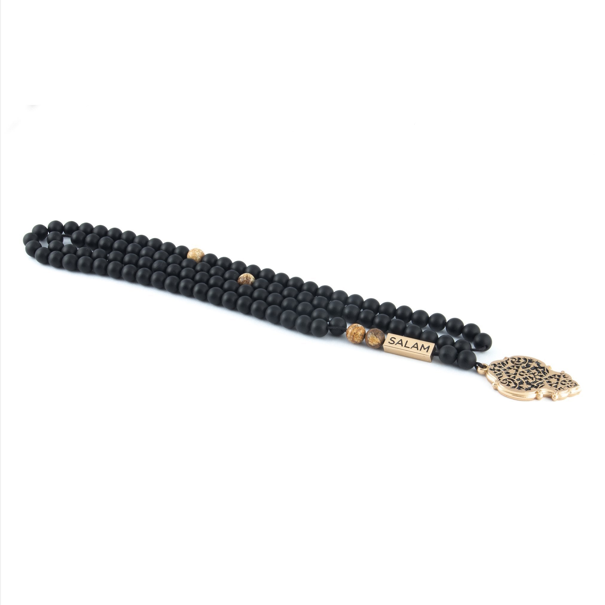 Qandyeel Kaa'ba Prayer Beads Black - www.almukarramah.com