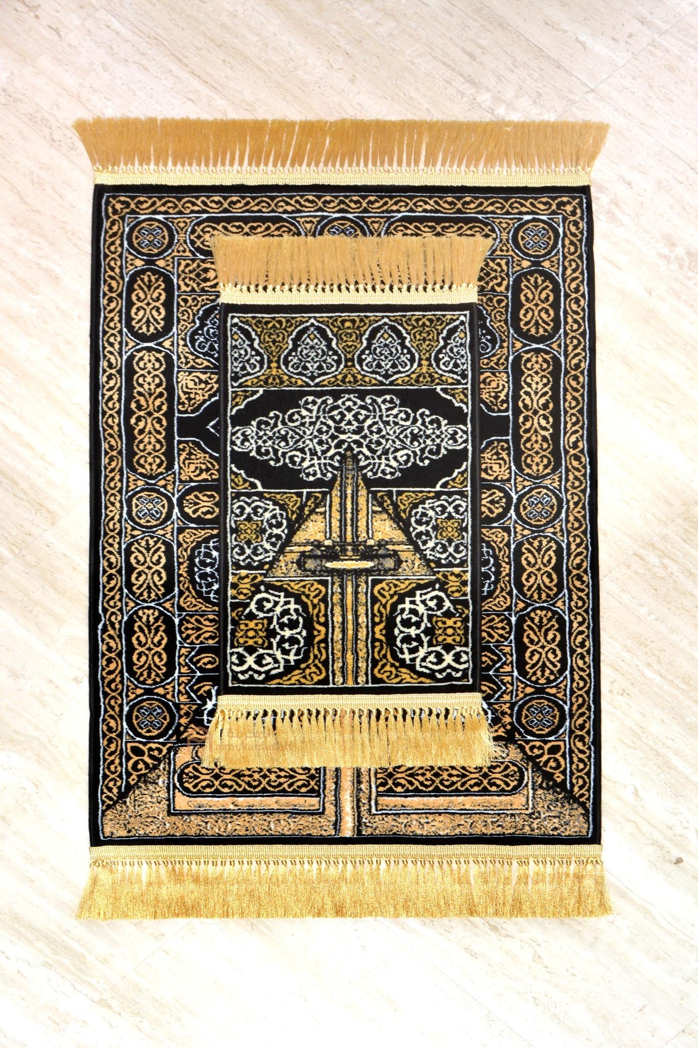 Set of 2 door of the Kaaba prayer mat - www.almukarramah.com