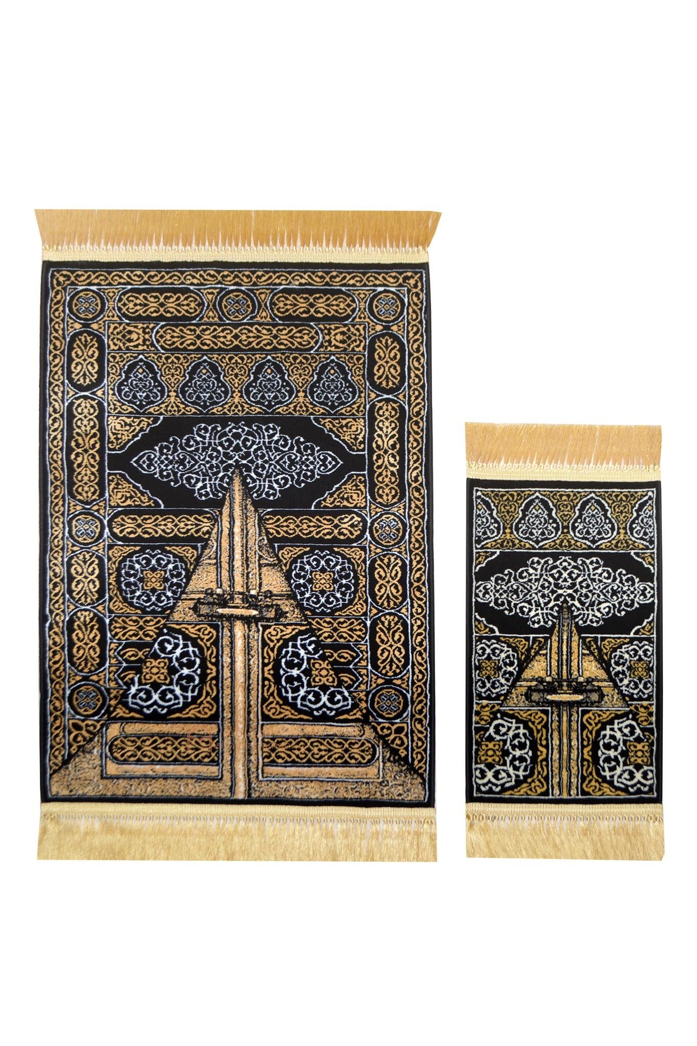 Set of 2 door of the Kaaba prayer mat - www.almukarramah.com