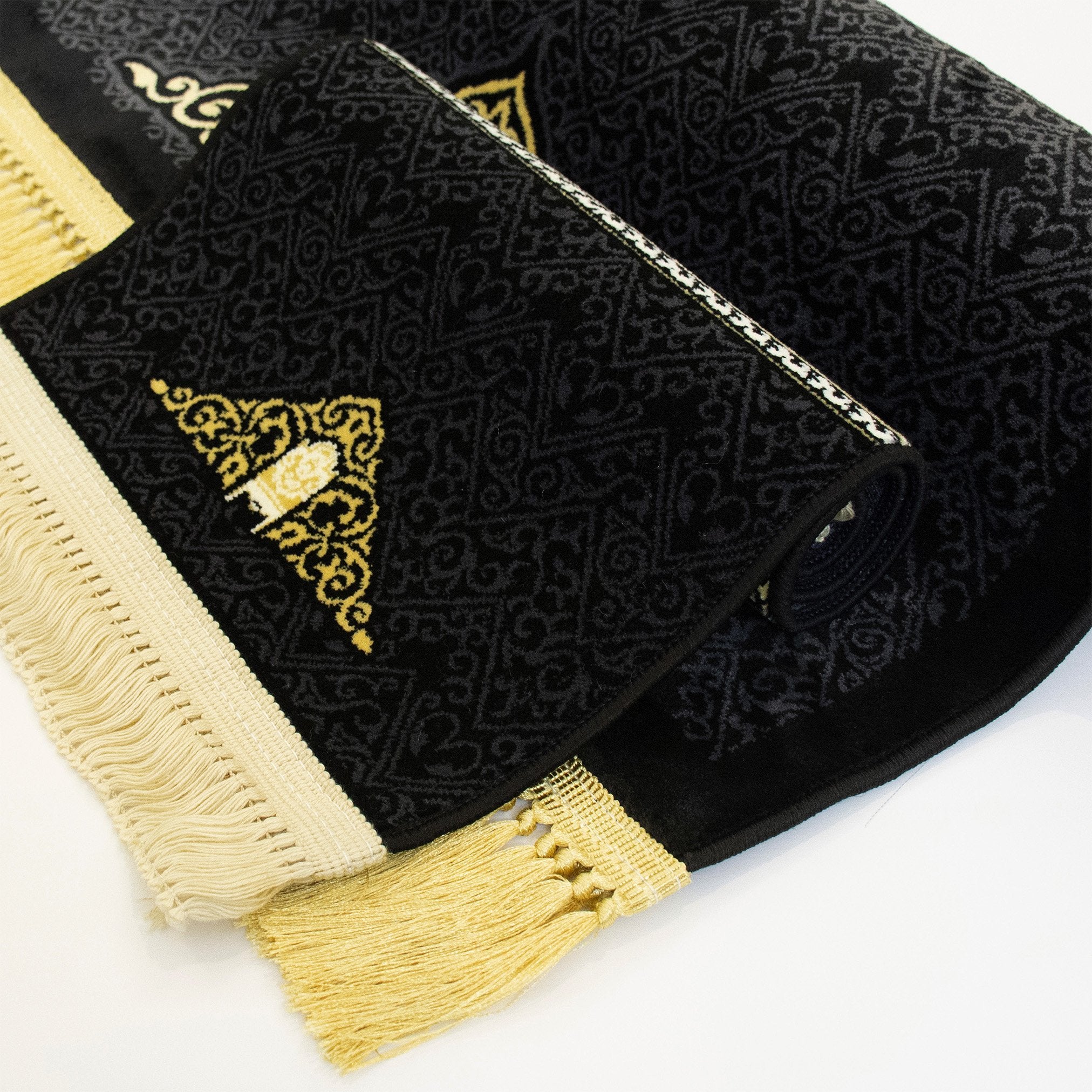 Set of 2 Kiswah Kaaba Prayer Mats - www.almukarramah.com