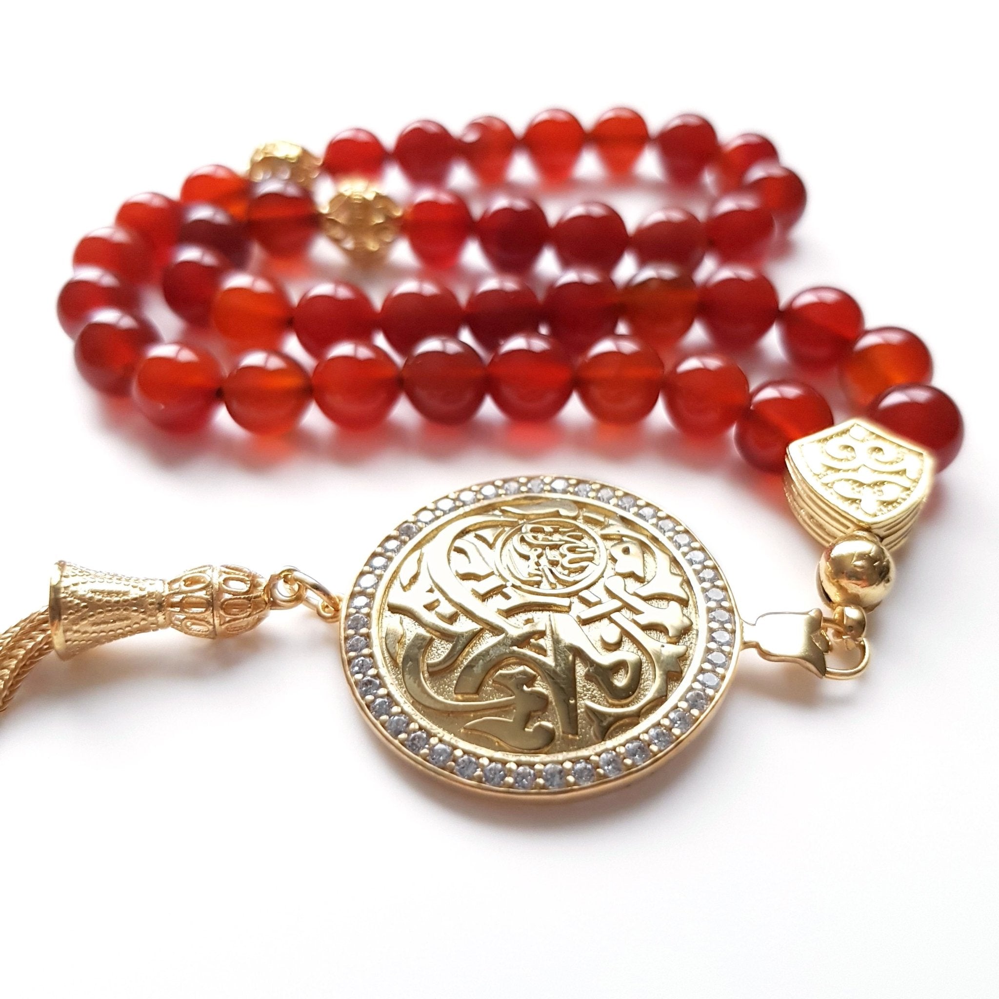 Taiba brown agate Prayer beads - www.almukarramah.com