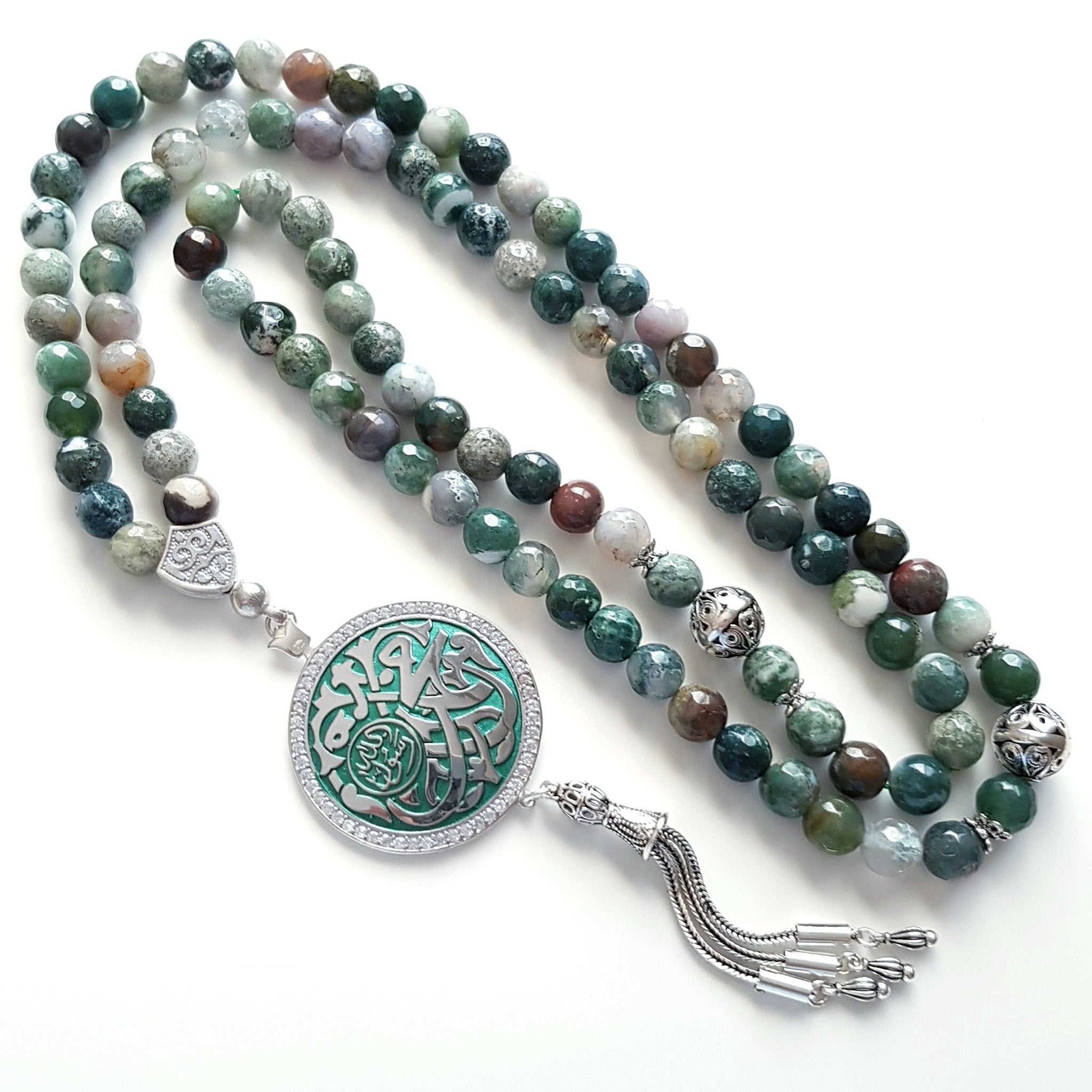 The Madinah memories Green Color Prayer beads - www.almukarramah.com